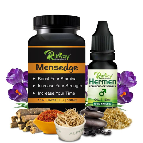 Riffway Mensedge  Capsules + Her Men Oil (15Cap + 15ml Oil) (1Pack)