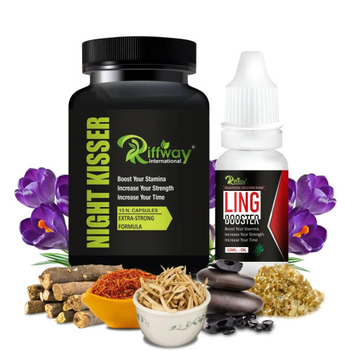 Riffway Night Kisser  Capsules + Ling Booster Oil (15Cap + 15ml Oil) (1Pack)
