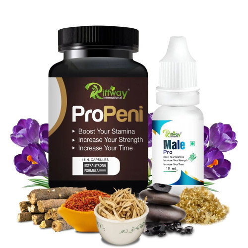 Riffway Pro Peni  Capsules + Male Pro Oil (15Cap + 15ml Oil) (1Pack)