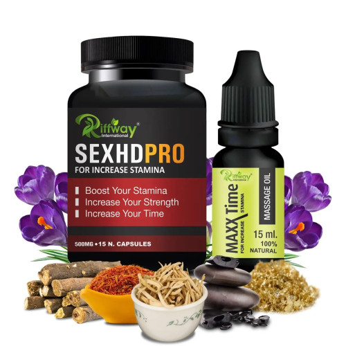 Riffway Sexhd Pro  Capsules + Max Time Oil (15Cap + 15ml Oil) (1Pack)