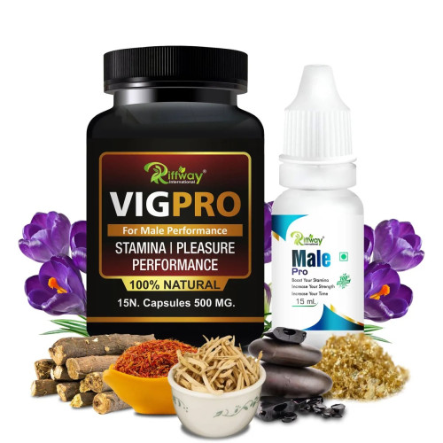 Riffway Vigpro  Capsules + Male Pro Oil (15Cap + 15ml Oil) (1Pack)