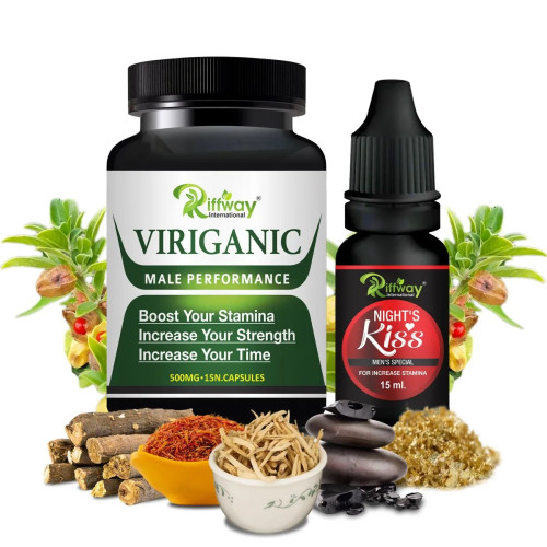Riffway Viriganic  Capsules + Night Kiss Oil (15Cap + 15ml Oil) (1Pack)