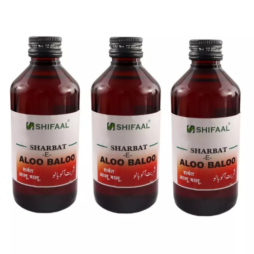 Shifaal Sharbat E Aloo Baloo (200ml, Pack of 3)