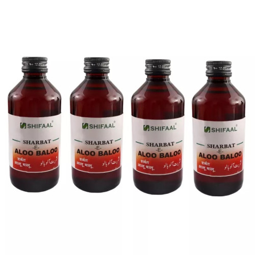Shifaal Sharbat E Aloo Baloo (200ml, Pack of 4)