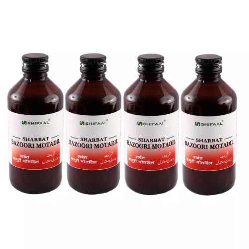 Shifaal Sharbat Bazoori Motadil (200ml, Pack of 4)