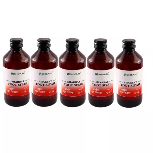 Shifaal Sharbat Toot Siyah (200ml, Pack of 5)