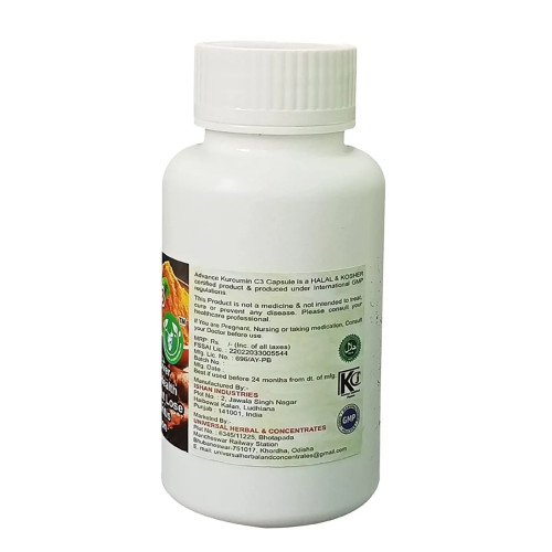 Universal Herbal & Concentrates Advance Kurcumin C3 (60 Capsules)