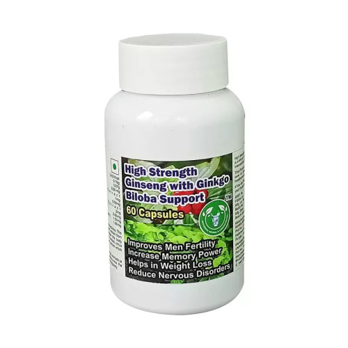 Universal Herbal & Concentrates High Strength Ginseng With Ginkgo Biloba (60 Capsules)