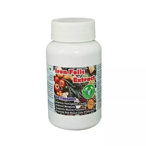 Universal Herbal & Concentrates Iron Folic Extract (60 Capsules)