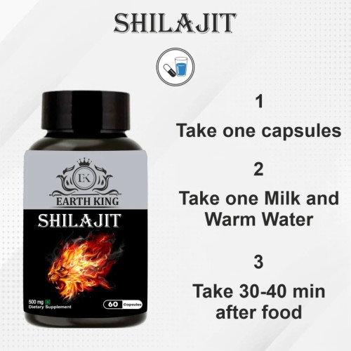 Earth King Shilajit  Capsulesule (60 Capsules)