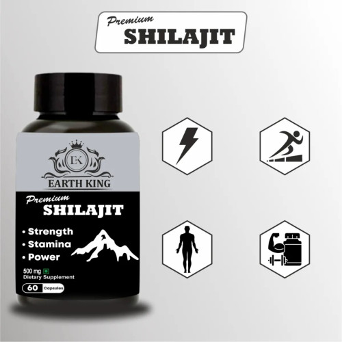 Earth King Premium Shilajit  Capsulesule (60 Capsules)