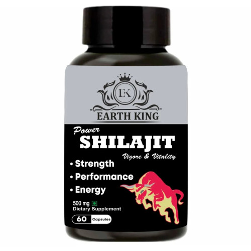 Earth King Power Shilajit Vigore & Vitality  Capsulesule (60 Capsules)