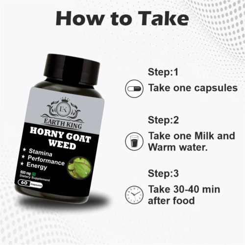 Earth King Horny Goat Weed  Capsulesule (60 Capsules)