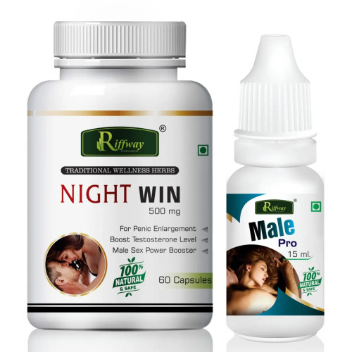 Riffway Night Win  Capsules + Male Pro Oil (60Cap + 15ml Oil) (1Pack)