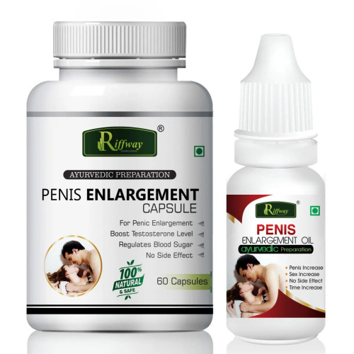 Riffway Penis Enlargement  Capsules + Penis Enlargement Oil (60Cap + 15ml Oil) (1Pack)