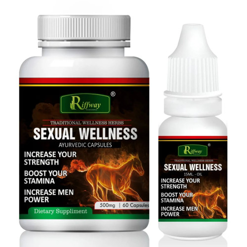 Riffway Sexual Wellness  Capsules + Sexual Wellness Oil (60Cap + 15ml Oil) (1Pack)