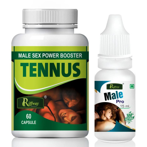 Riffway Tennus  Capsules + Male Pro Oil (60Cap + 15ml Oil) (1Pack)
