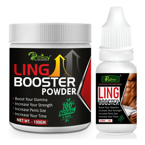 Riffway Ling Booster Powder + Ling Booster Oil (Powder 100g + Oil 15ml) (1Pack)