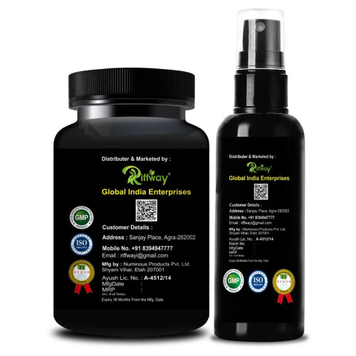 Riffway Ashwashakti  Capsules + Big Disk Oil (15Cap + Oil 15ml) (1Pack)