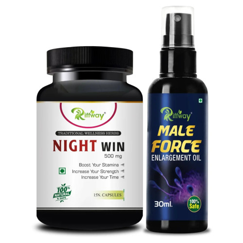 Riffway Night Win  Capsules + Male Force Oil (15Cap + 30ml Oil) (1Pack)