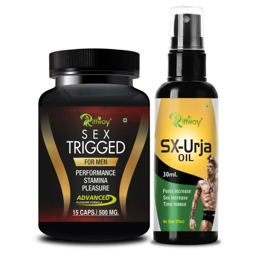 Riffway Sex Trigged  Capsules + Sx-Urja Oil (15Cap + 30ml Oil) (1Pack)