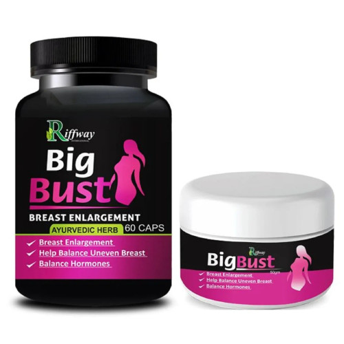 Riffway Big Bust  Capsules + Big Bust Cream (60Cap + Cream 50g) (1Pack)