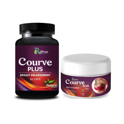 Riffway Courve Plus  Capsules + Courve Plus Cream (60Cap + Cream 50g) (1Pack)