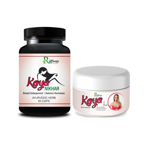 Riffway Kaya Nikhar  Capsules + Kaya Nikhar Cream (60Cap + Cream 50g) (1Pack)