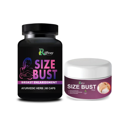 Riffway Size Bust  Capsules + Size Bust Cream (60Cap + Cream 50g) (1Pack)