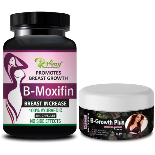 Riffway B Moxifin  Capsules + B Growth Plus Cream (30Cap + Cream 50g) (1Pack)