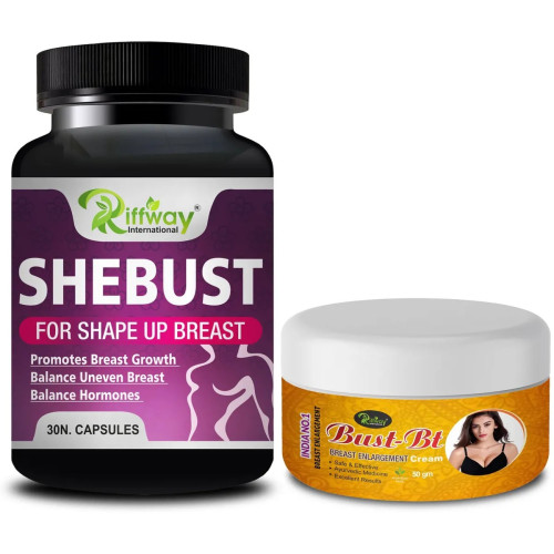 Riffway Shebust  Capsules + Bust Bt Cream (30Cap + 50g Cream) (1Pack)