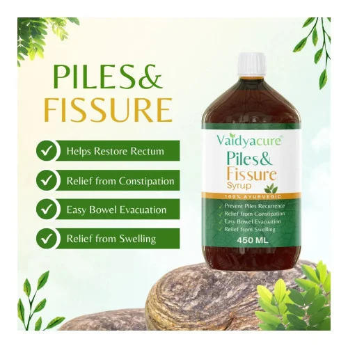 Vaidyacure Piles & Fissure Syrup (450ml)
