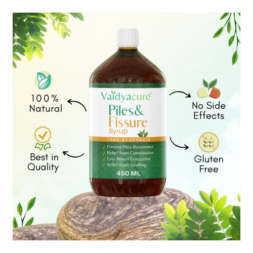 Vaidyacure Piles & Fissure Syrup (450ml)