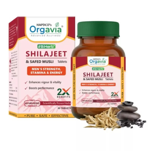 Orgavia Shilajeet & Safed Musli  Tablets (60 Tablets)