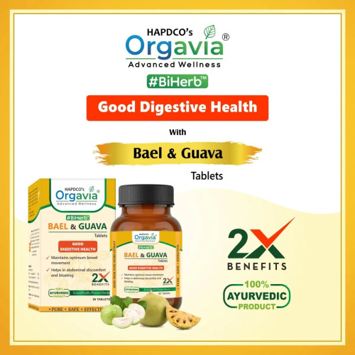 Orgavia Bael & Guava  Tablets (60 Tablets)