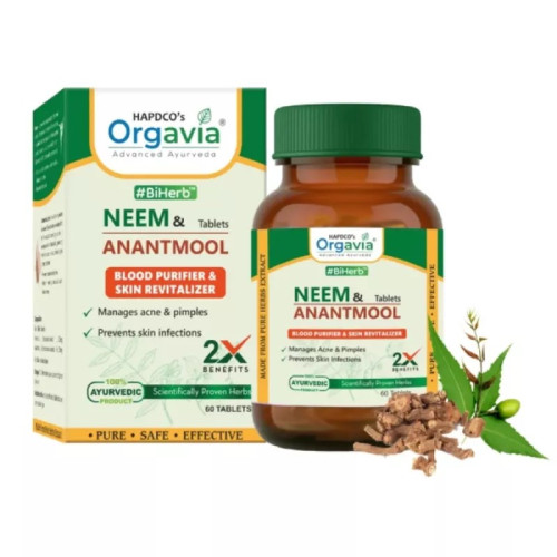 Orgavia Neem & Anantmool  Tablets (60 Tablets)