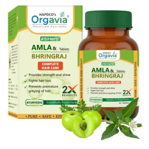 Orgavia Amla & Bhringraj  Tablets (60 Tablets)