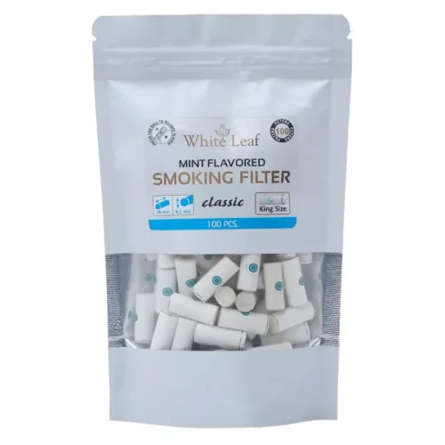 White Leaf Mint Flavored Smoking Filters Classic (100pcs)