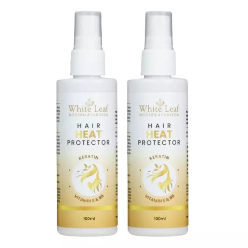 White Leaf Hair Heat Protector Spray (100ml, Pack of 2)
