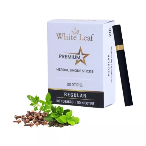 White Leaf Premium Herbal Cigarettes Regular Flavour (20pcs)