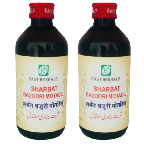 East Herbals Sharbat Bazoori Motadil (200ml, Pack of 2)