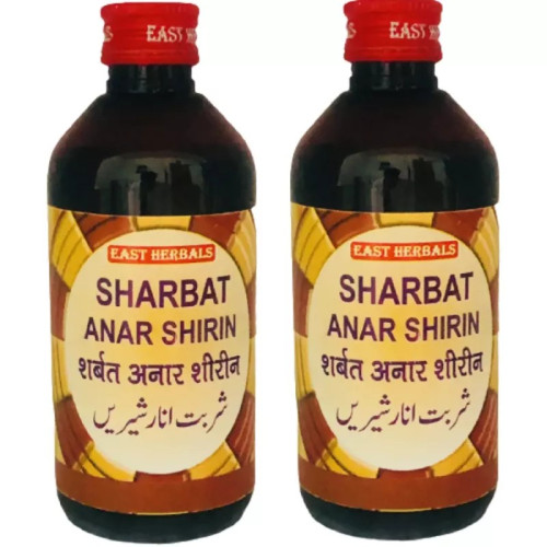 East Herbals Sharbat Anar Shirin (200ml, Pack of 2)