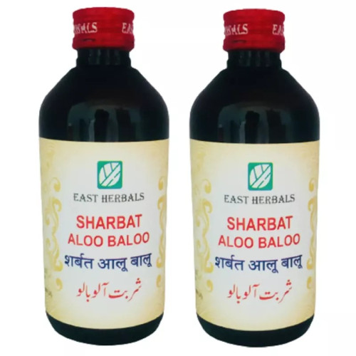East Herbals Sharbat Aloo Baloo (200ml, Pack of 2)