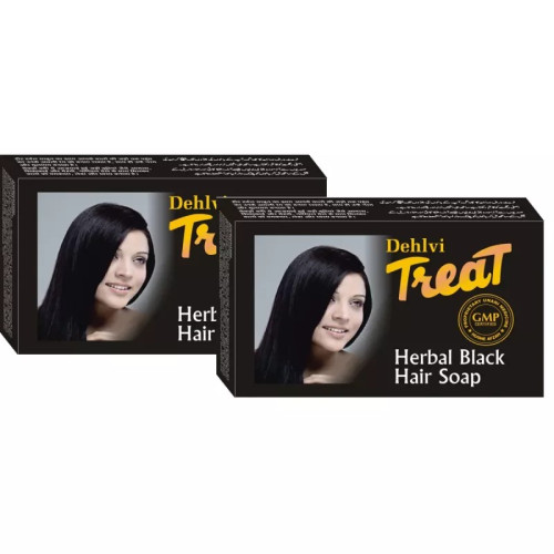 Dehlvi Ambar Treat Black Soap P-6 (75g, Pack of 2)