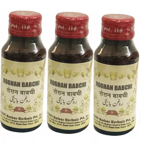 Dehlvi Ambar Roghan Babchi (25ml, Pack of 3)