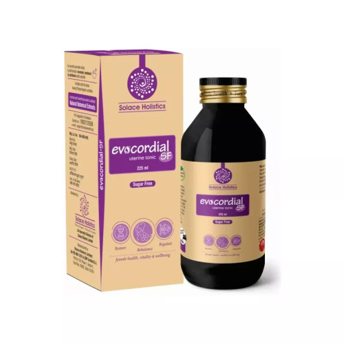 Solace Holistics Evocordial Sugar Free Ayurvedic Uterine Tonic (225ml)