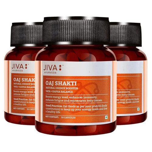 Jiva Ayurveda Oaj Shakti  Capsules (30 Tablets, Pack of 3)