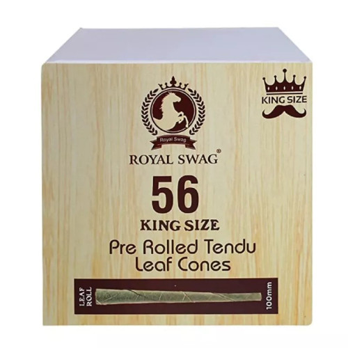 Royal Swag King Size Pre Rolled Tendu Leaf Cones (56pcs)