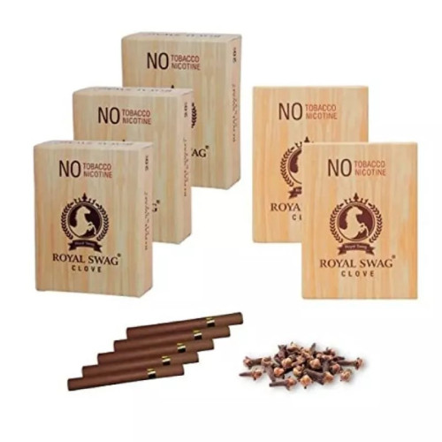 Royal Swag Nicotine Free Cigarette Clove Flavour (20pcs, Pack of 5)