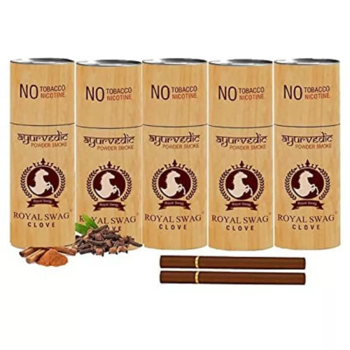 Royal Swag Nicotine Free Cigarette Clove Flavour Powder Smoke (5pcs, Pack of 5)